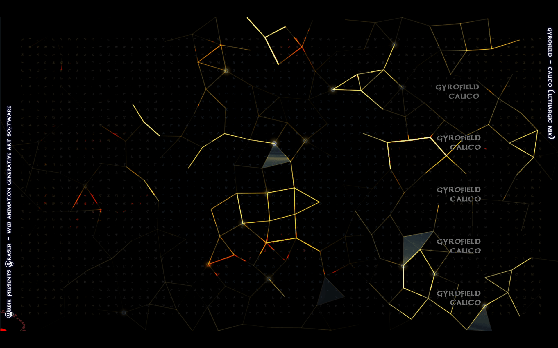 Another Calico state showing connected network geometry